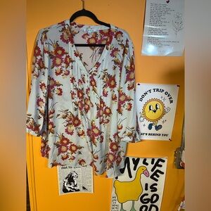 Floral Blouse 2X